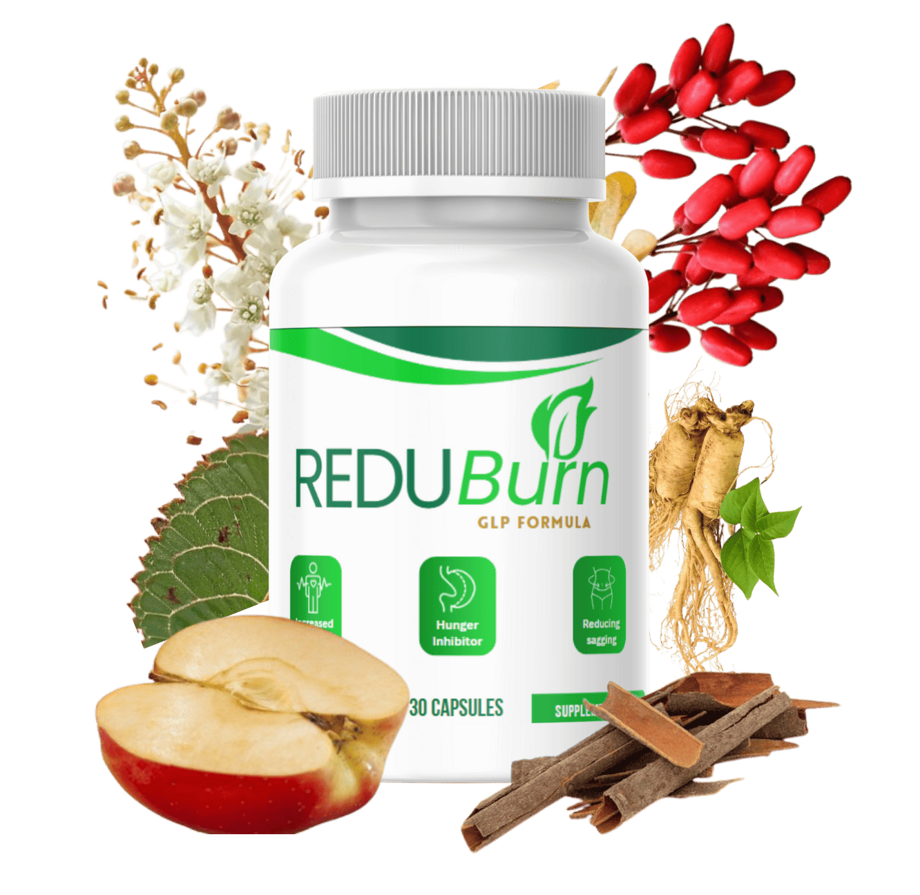 ReduBurn bottle with natural ingredients